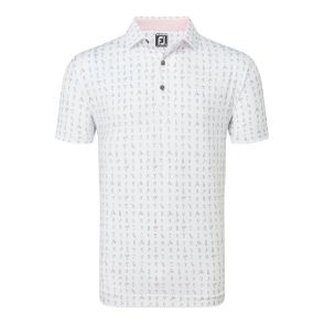 FootJoy Men's "The 19th Hole" White Golf Polo Shirt