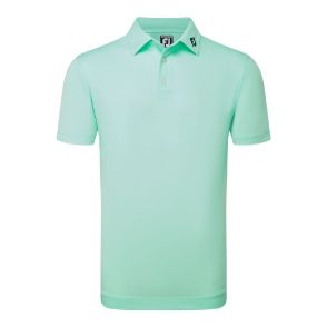 FootJoy Men's Stretch Pique Solid Sea Glass Golf Polo Shirt