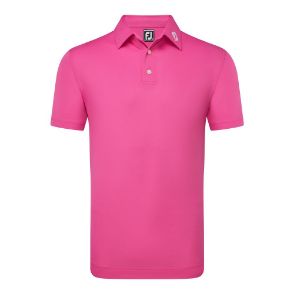 FootJoy Men's Stretch Pique Solid Hot Pink Golf Polo Shirt