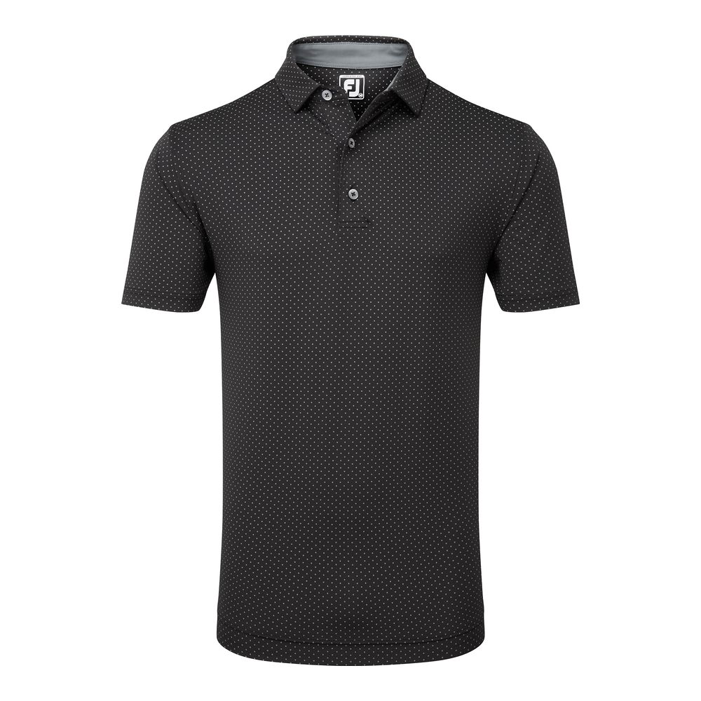FootJoy Men's Stretch Lisle Dot Print Golf Polo Shirt