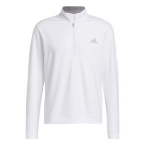 adidas Men's Elevated White Golf Midlayer Front View