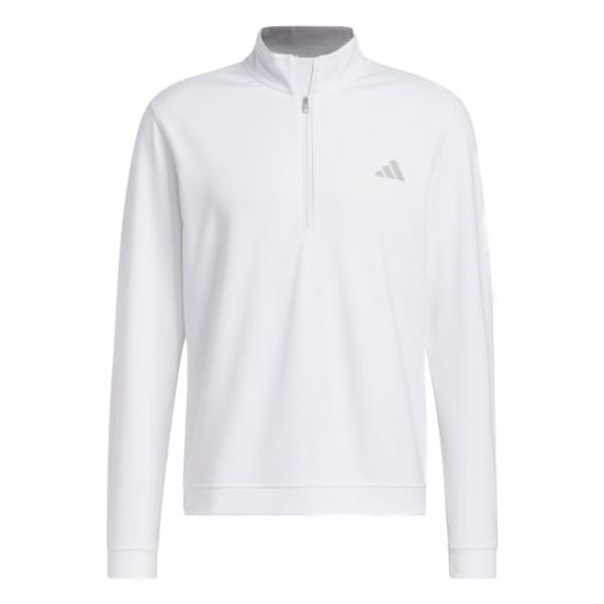adidas Men's Elevated White Golf Midlayer Front View