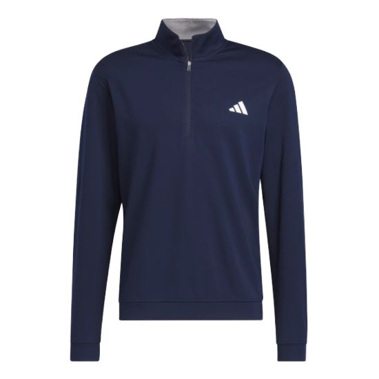adidas Men's Elevated Collegiate Navy Golf Midlayer Front View
