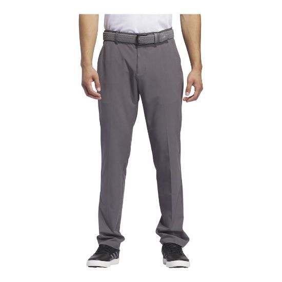 Model wearing  adidas Men's Ultimate 365 Tapered Grey Five Golf Pants Front View