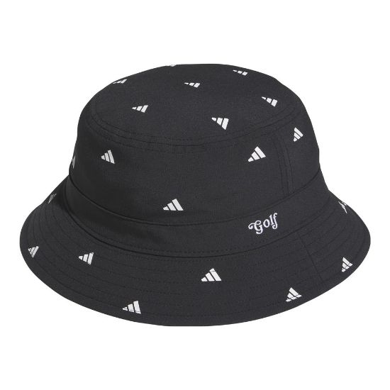 adidas Ladies Printed Black Golf Bucket Hat Side View