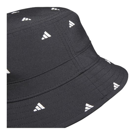 adidas Ladies Printed Black Golf Bucket Hat Back View
