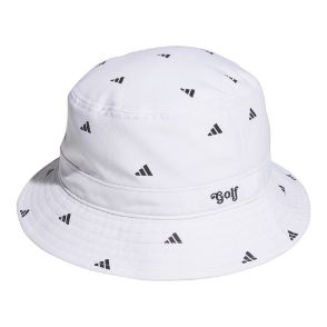 adidas Ladies Printed White Golf Bucket Hat Side View