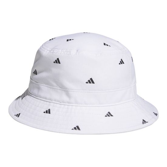 adidas Ladies Printed White Golf Bucket Hat Back View