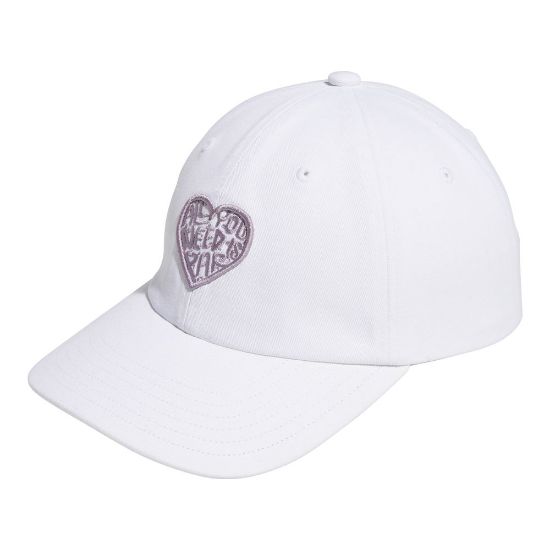 adidas Ladies "Need Par" White Golf Cap Side View