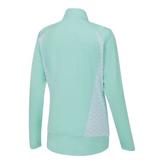 PING Ladies Harby Printed Blue Golf Mid Layer Back View