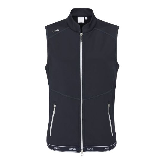 PING Ladies Immy Fleece Navy Golf Vest Front View