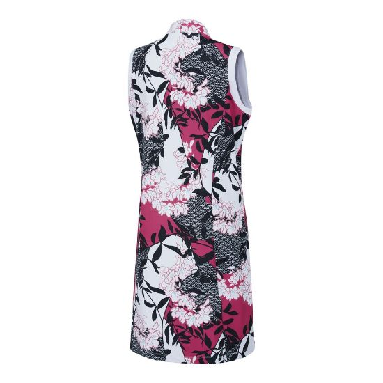 PING Ladies Ellen Pink Blossom Multi Golf Dress Side Back