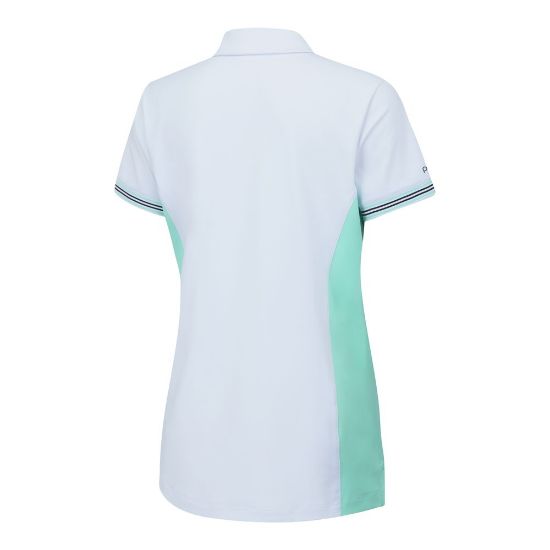 PING Ladies Kirby White Golf Polo Shirt Back View