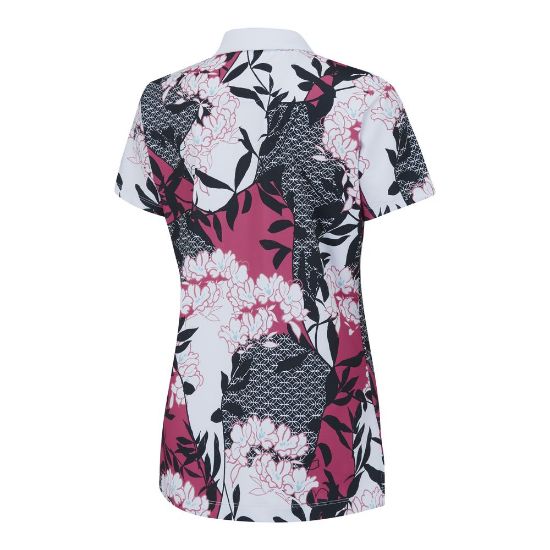 PING Ladies Rumour Pink Golf Polo Shirt Back View