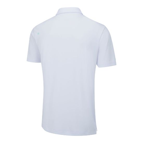 PING Men's Arizona Cactus Print White Golf Polo Shirt Back View