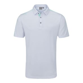PING Men's Inver White Golf Polo Shirt Front View