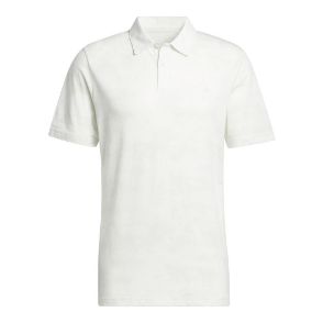 adidas Men's Go To Print Mesh Crystal Jade Golf Polo Shirt Front View