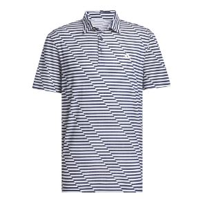 adidas Men's Ultimate 365 Print Mesh Navy Golf Polo Shirt Front View