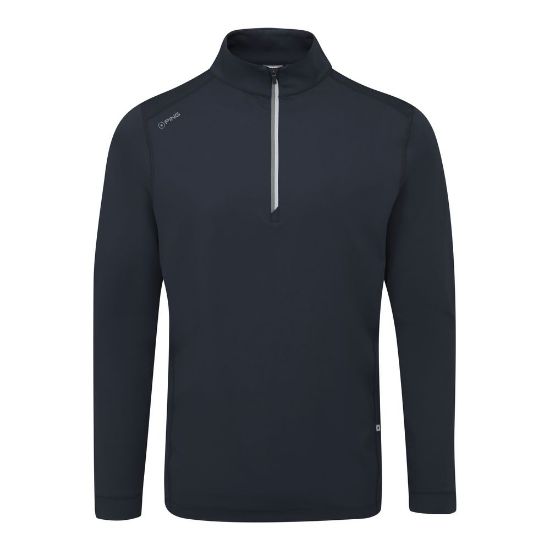 PING Men's Latham 1/4 Zip Navy Golf Midlayer Front View