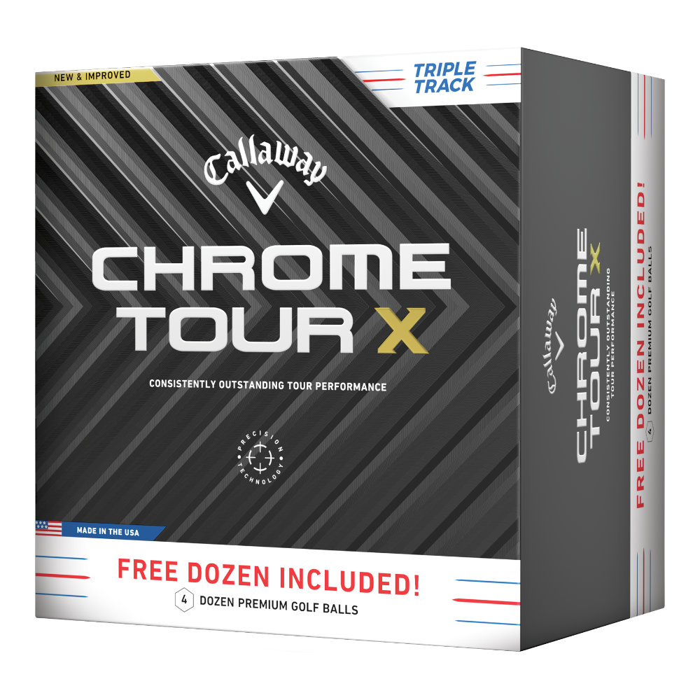 Callaway 4 for 3 Chrome Tour X Triple Track Golf Balls