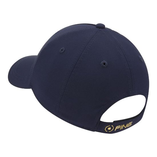 PING Men's Gold Putter Navy Golf Cap Back View