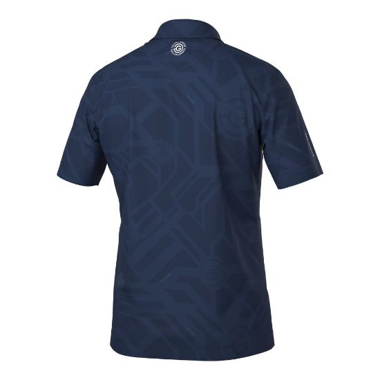 Galvin Green Men's Maze V8+ Navy Golf Polo Shirt Back View