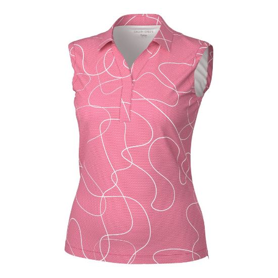 Galvin Green Ladies Margie V8+ Rose Golf Polo Shirt Front View
