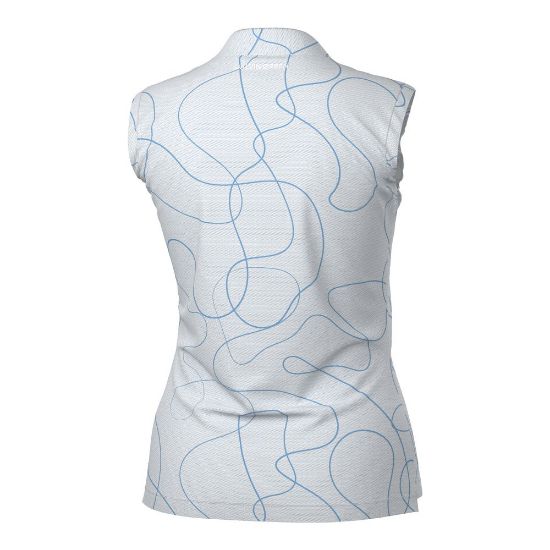  Galvin Green Ladies Margie V8+ Blue Golf Polo Shirt Back View