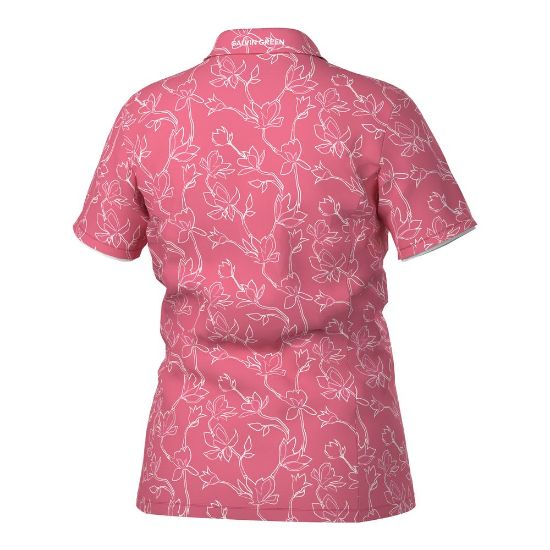 Galvin Green Ladies Mallory V8+ Rose Golf Polo Shirt Back View