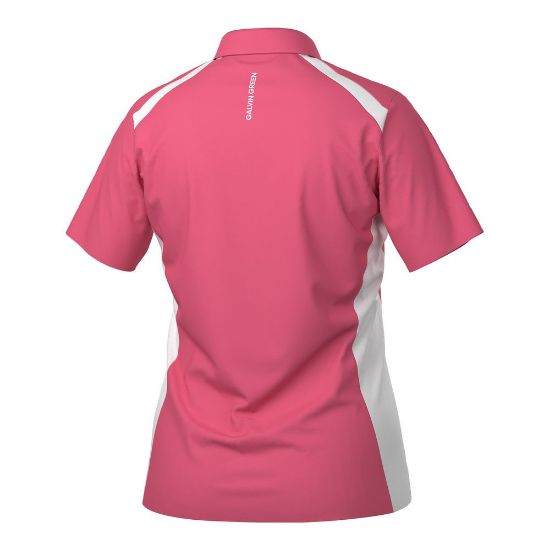 Galvin Green Ladies Mirelle V8+ Rose Golf Polo Shirt Back View