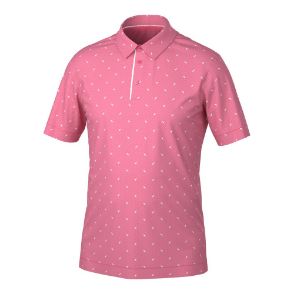 Galvin Green Men's Miklos V8+ Camellia Rose Golf Polo Shirt Front View