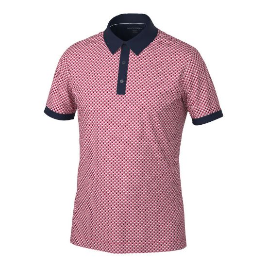 Galvin Green Men's Mate V8+ Camellia Rose Golf Polo Shirt Front View