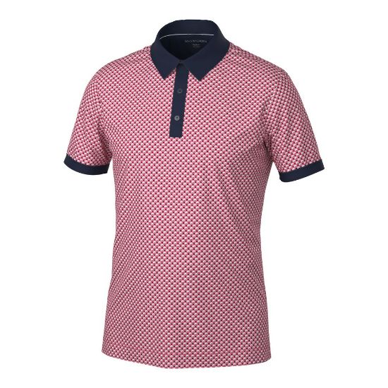 Galvin Green Men's Mate V8+ Rose Golf Polo Shirt Front View