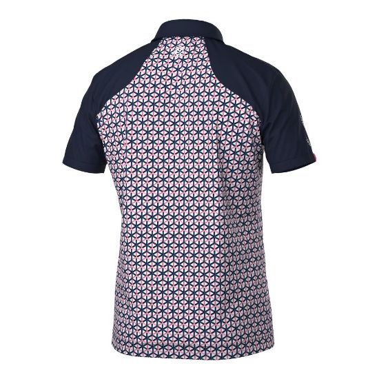 Galvin Green Men's Mio V8+ Rose Golf Polo Shirt Back View