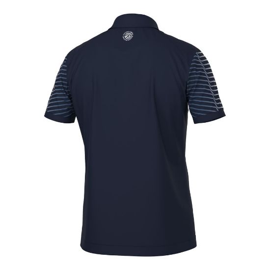 Galvin Green Men's Milion V8+ Navy Golf Polo Shirt Back View