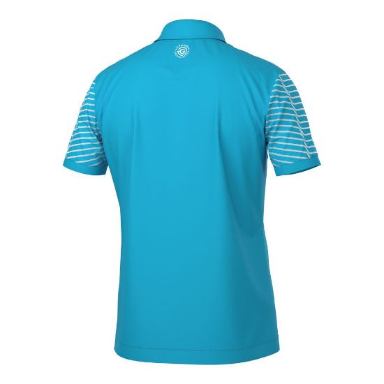 Galvin Green Men's Milion V8+ Blue Golf Polo Shirt Back View