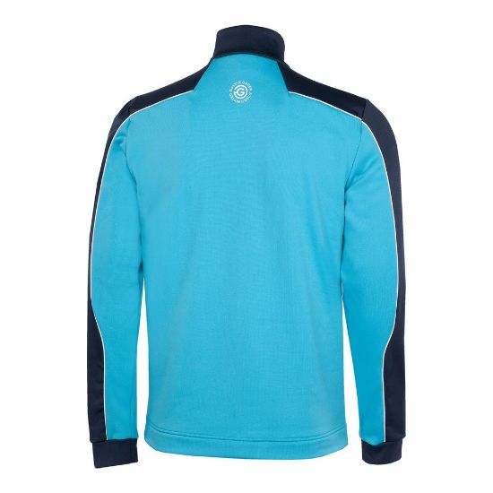 Galvin Green Men's Dave Insula Aqua Golf Midlayer Back View