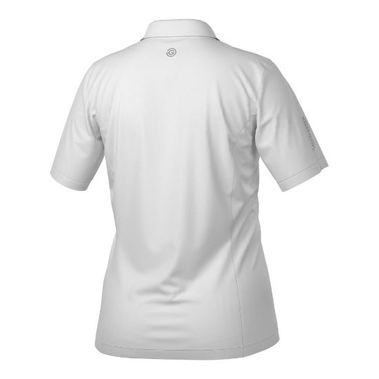 Galvin Green Ladies Melody V8+ White Golf Polo Shirt Back View