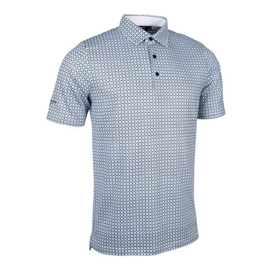 Glenmuir Men's Irvine Black Golf Polo Shirt Front View