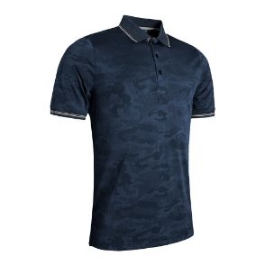 Glenmuir Men's Brody Navy Golf Polo Shirt Front View