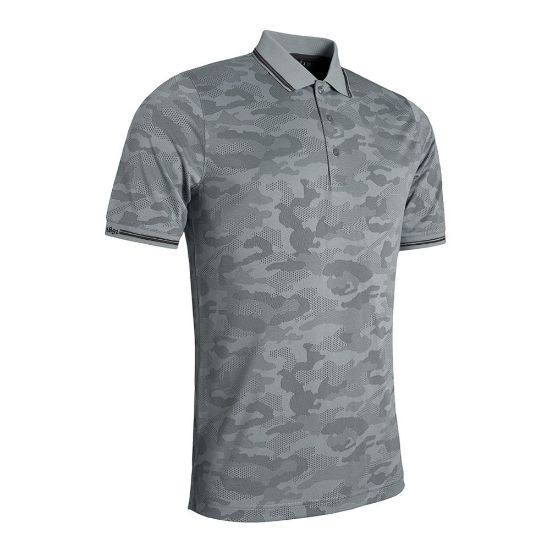 Glenmuir Men's Brody Grey Golf Polo Shirt Front View