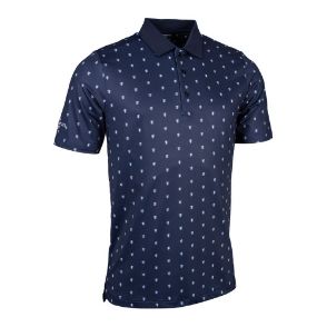 Glenmuir Men's Crawford Navy Golf Polo Shirt Front View
