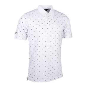 Glenmuir Men's Crawford White Golf Polo Shirt Front View