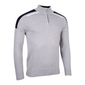 Glenmuir Men's Selkirk Light Grey Golf Sweater Front View