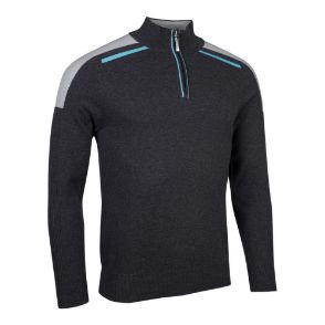 Glenmuir Men's Selkirk Charcoal Golf Sweater Front View