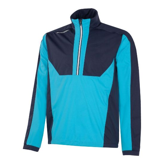 Galvin Green Men's Lawrence 1/2 Zip Blue Golf Jacket Front View