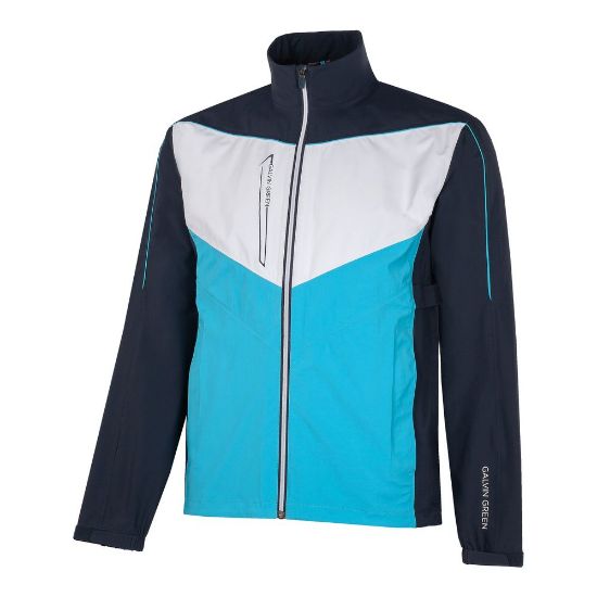 Galvin Green Men's Armstrong Gore-Tex Navy & Blue Golf Jacket Front View