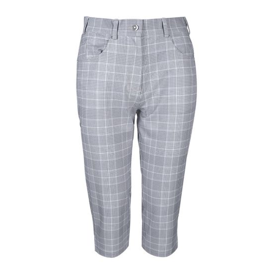 Glenmuir Ladies Phoebe Grey Golf Pedal Pushers Front View