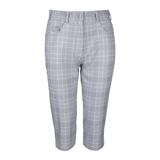 Glenmuir Ladies Phoebe White/Grey/Candy Golf Pedal Pushers