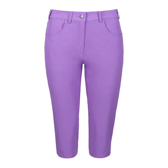 Glenmuir Ladies Phoebe Amethyst Golf Pedal Pushers Front View